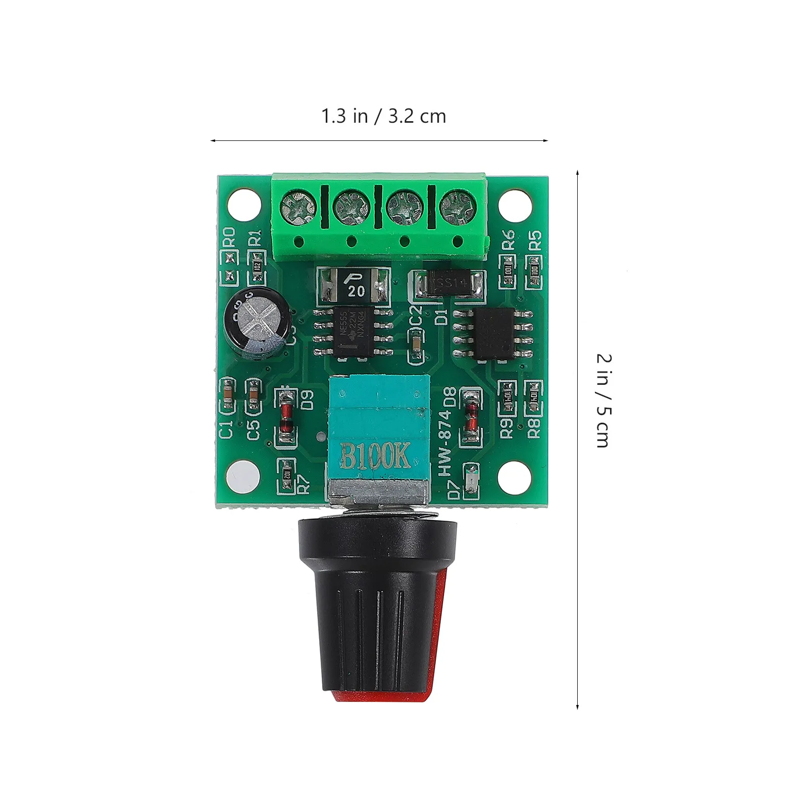 Pwm Dc 모터 속도 컨트롤러 18V-12V 2A 전기 모터 제어용 자체 복구 퓨즈가 있는 조정 가능한 저전압 레귤레이터