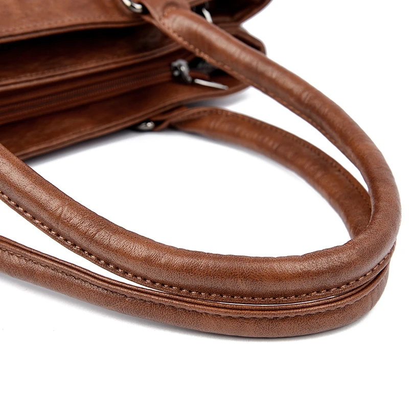 Women's handbag - vintage handbag with detachable shoulder strap - zipper closure, work and travel bag - durable