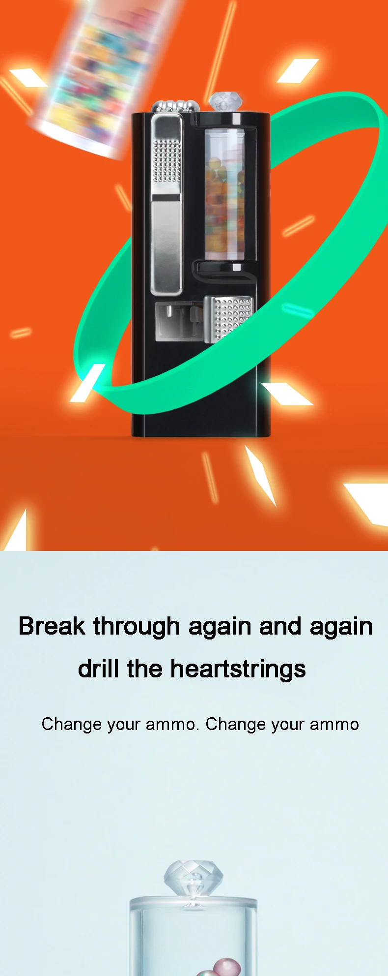 Description Picture 3 of itemMint Flavor Beads And Mixed Fruit Device Explosion Crush Ball Filter For Tobacco Cigarette Smoke Holder Smoking Accessories Men