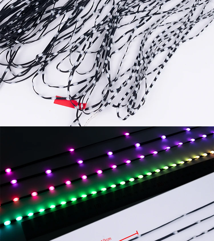 5V WS2811 WS2812 3PIN Black Wire LED String Lights Dream Color Accessories RGBIC Addressable Individually Fairy Light