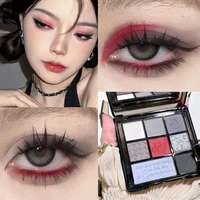 9 Colour Matte Waterproof Eyeshadow Palette Blue Purple Eye Shadow Pigment Smoky Punk Eyeshadow Summer Swimming Cosmetics 2