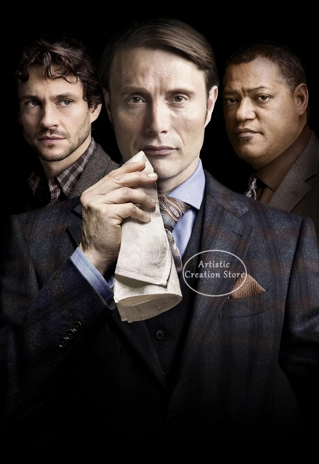 thumbnail image 1 of Hannibal TV Show Poster Mads Mikkelsen Classic Thriller Horror Film Print Canvas Wall Art Pictures for Club Bedroom Home Decor, 1 of 5