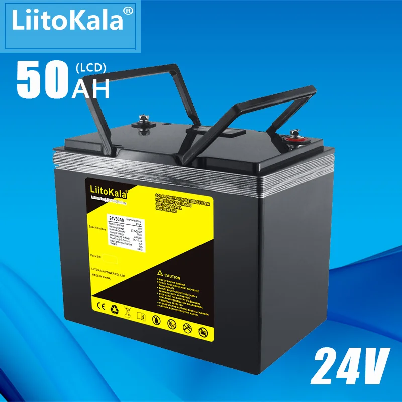 LiitoKala 24V 100Ah 150Ah 60Ah 80Ah Lifepo4 Battery for 8S 25.6V