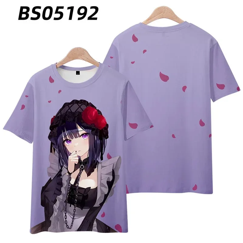 Kawaii meu vestido querida 3d camiseta moda verão em torno do pescoço manga curta popular anime japonês streetwear plus size