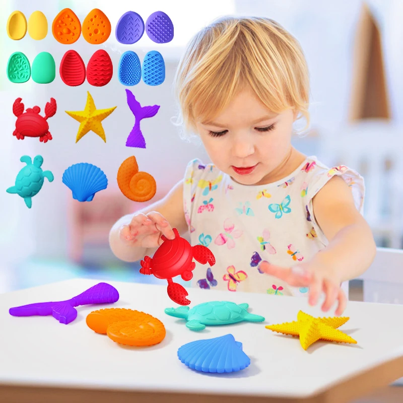 Children Worry Stones Fidget Toys Set Autism Kid Calming Sensory Toy ADHD Teens Anxiety Stress Relief Toy Adults Anxiety Relief