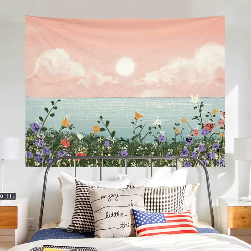 Tapestry Decor Ashou Oil Painting Scenery Tapestry Dorm Room Decoration Aesthetic Tapestry Wall Decor Wall Hanging Decoration