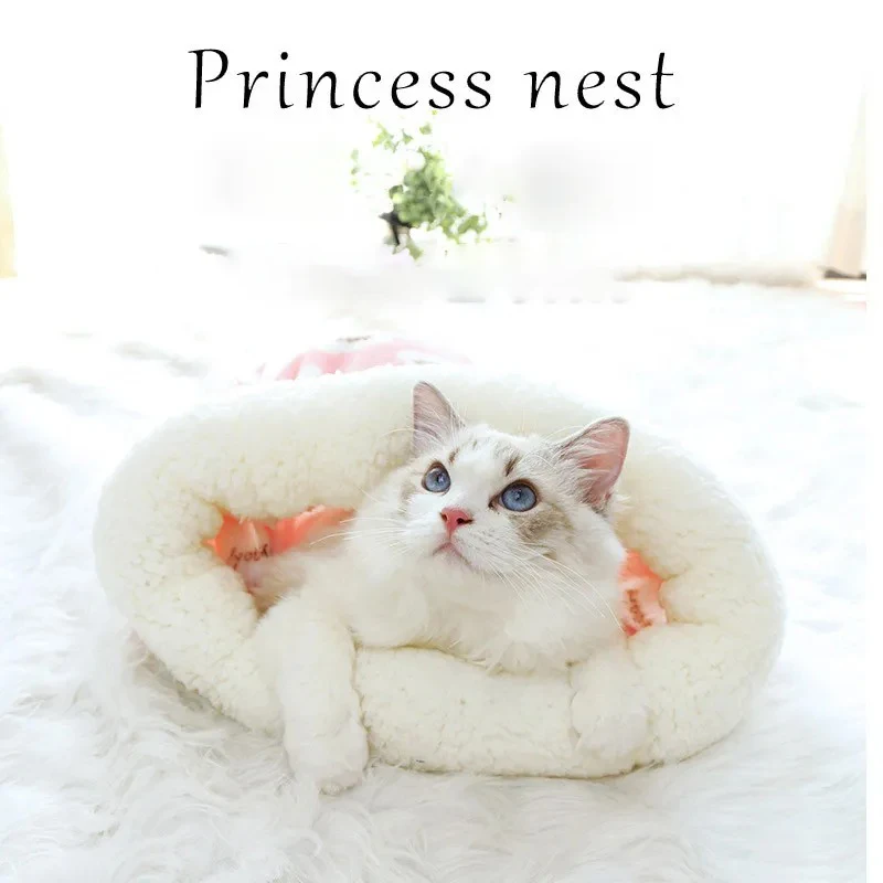 

Warm Coral Fleece Sleeping Bag for Cats and Small Dogs Animals Puppy House Cat Sleeping Bed Dog Kennel Pet Bed Winter Plush Bag