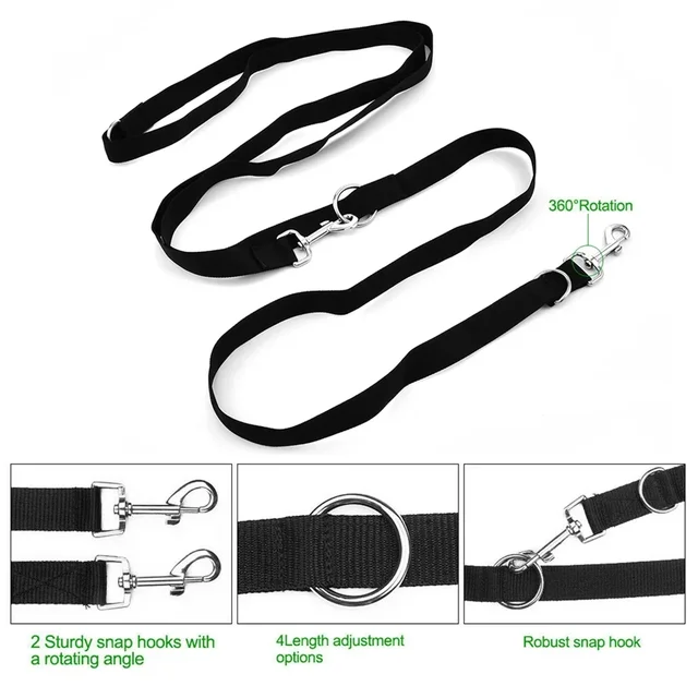Adjustable Dogs Walking Training Lead Police Style Control Dog Lead Leash Dog Chain Dog Leashes Safety Pet Leashes 5