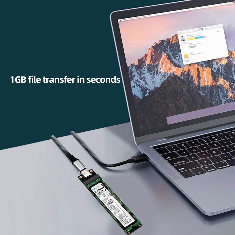 M.2 NGFF 솔리드 스테이트 디스크 SSD-USB 어댑터, 2230, 2242, 2260/2280 용 JMS580 칩, 10Gbps