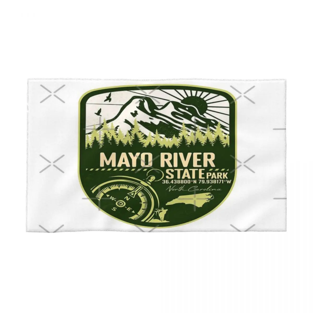Mayo River State Park North Carolina - Nc Badge Forest And Wilderness Asciugamani Asciugamano Per Il Viso