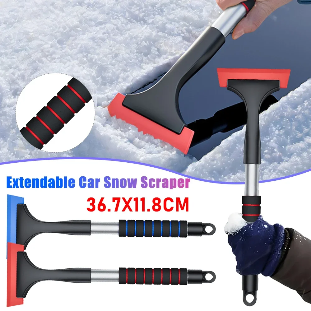 Car Snow Shovel With Sponge Handle Extendable Ice Scraper Defrosting Snow Removers Windshield Remover Auto Cleaner Tools ﻿