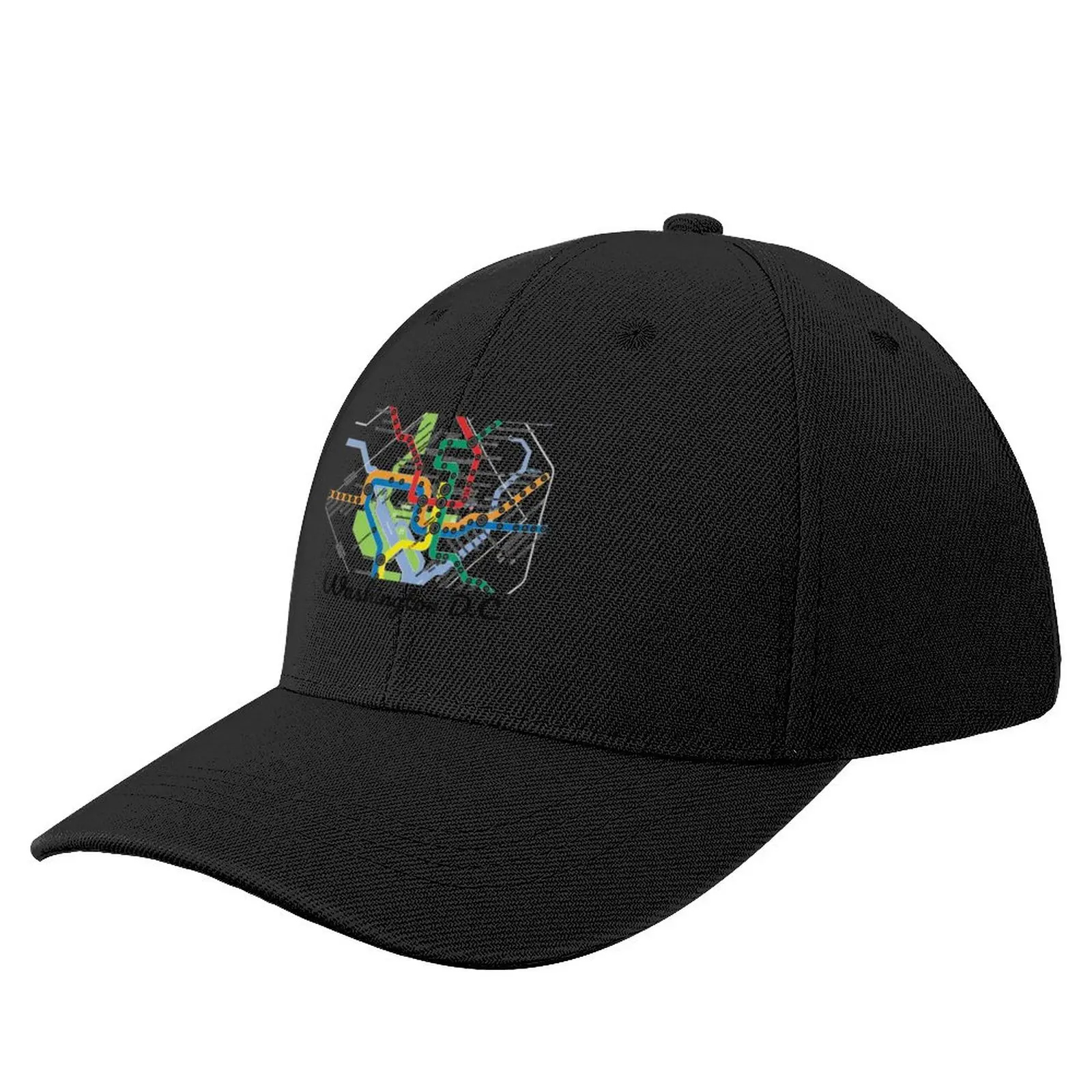 

Metro Map Of Washington Dc Art City Rail Transit Subway Baseball Cap Rugby Golf Hat birthday Visor Hats For Men Women's