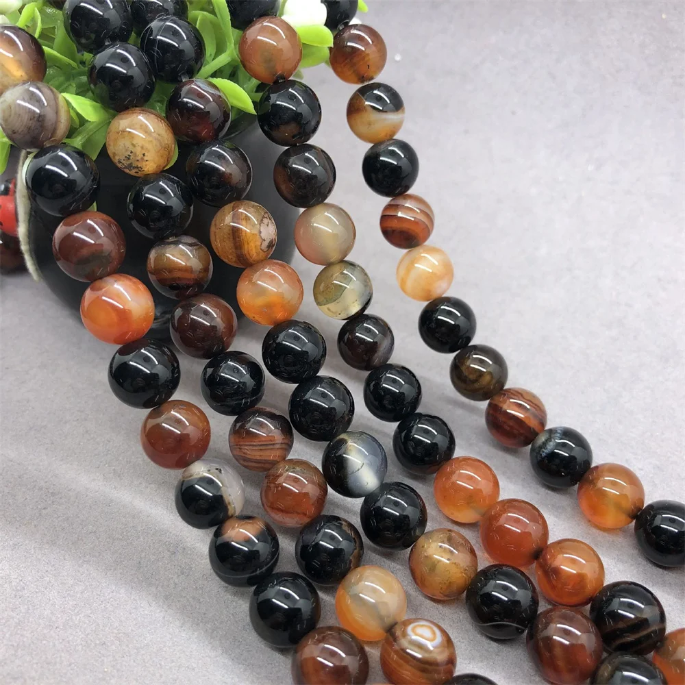 

Natural Stone Dream Brown Agate Beads for Fine Jewelry Making DIY Necklace Bracelet 6 8 10 12mm Onyx Material Charm Fashion Push