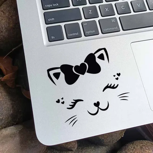 Cute Kitten Smile Vinyl Laptop Sticker: Add a Touch of Charm to Your Laptop