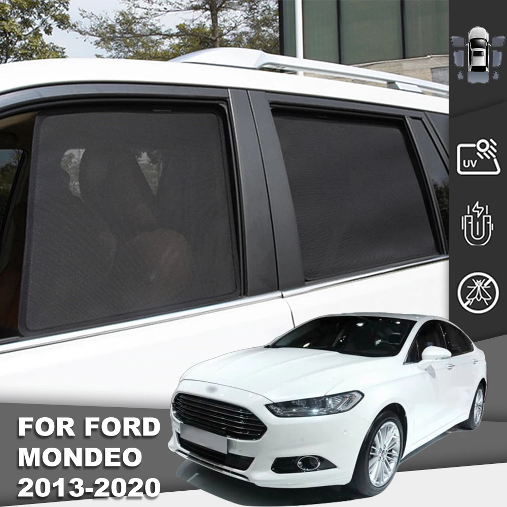 

For Ford Fusion Mondeo V Sedan 2012-2020 Side Window Sun Shade Visor Car Sunshade Magnetic Front Rear Windshield Frame Curtain