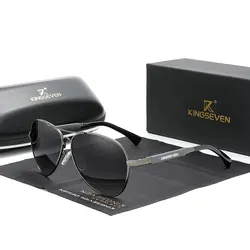 Stylish Titanium Alloy Polarized Pilot Sunglasses (Gun Gradient Gray)