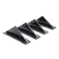 4 - Piece Car Rear Bumper Lip Diffuser and Spoiler Protector Set (Bend Carbon Fiber)