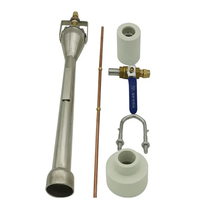 Gas forge burner kit venturi burner head casting iron with brass