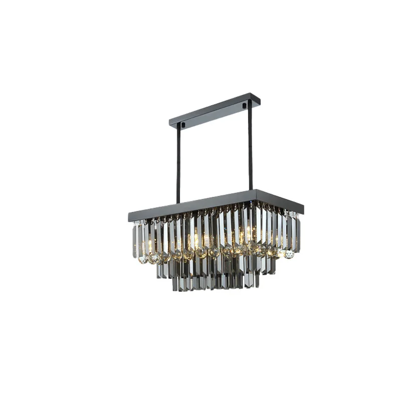 

Modern Style Pendant Lights Round Lamps Hanging Luxury Smoke Gray Crystals for Ceiling Decoration Designer For Dining Room