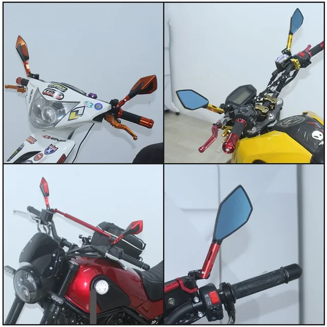 Motorcycle Rearview Mirrors For Honda MSX125 Monkey 125 CBR600RR For Kawasaki Ninja 400 Z900 For Yamaha MT 07 09 GSX R600 R750
