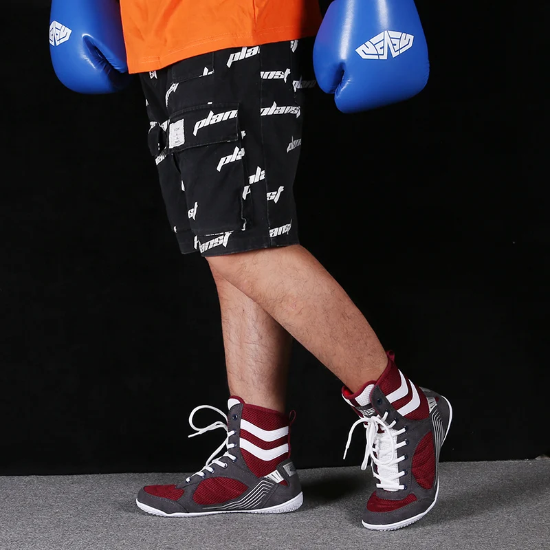 Men's Wrestling Shoes Sanda Fighting Shoes Gym Training Boxing Wrestling Shoes Breathable Mesh Shoes Couple