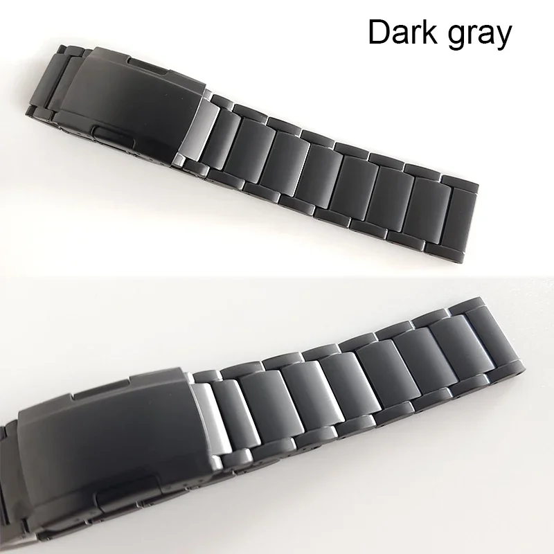 Premium 22mm Titanium Metal Watch Strap - Elegant Link Bracelet Replacement