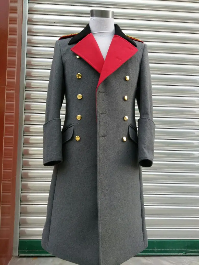 

Germany Head Uniform Men Winter Overcoat Wool Long Vintage