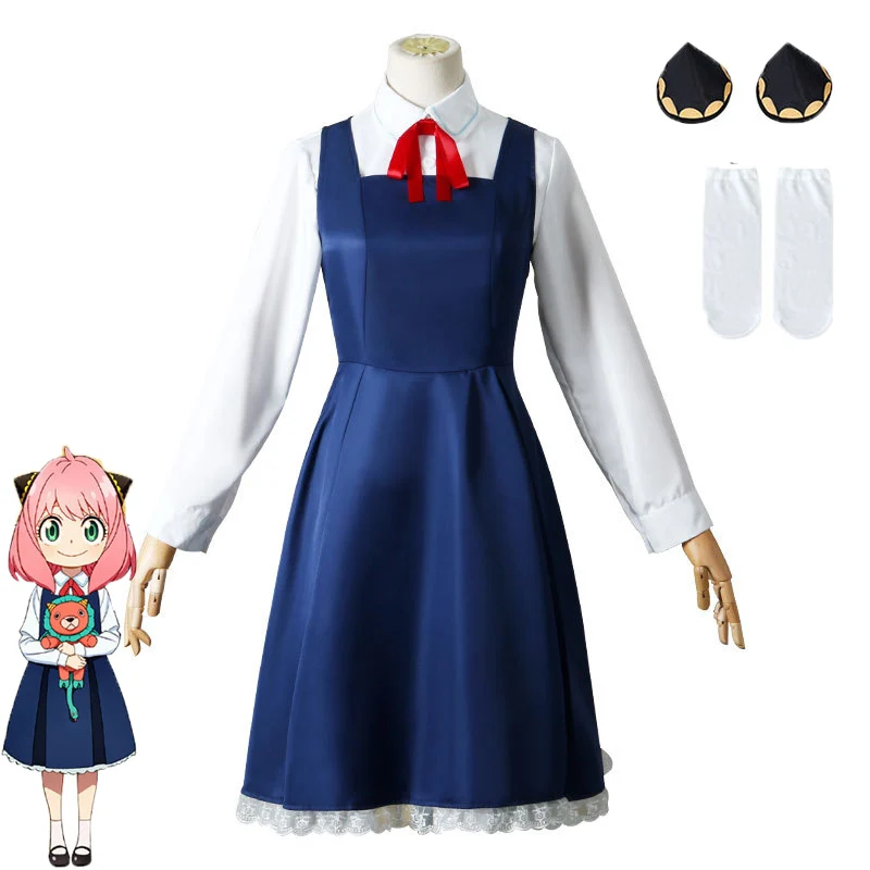 

Anime Spy Family Anya Forger Cosplay Adult Costume