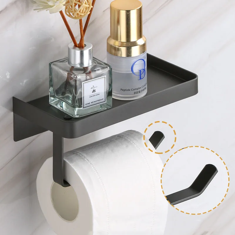 Dropship Toilet Paper Holder With Large Top Shelf, Oil Rubbed