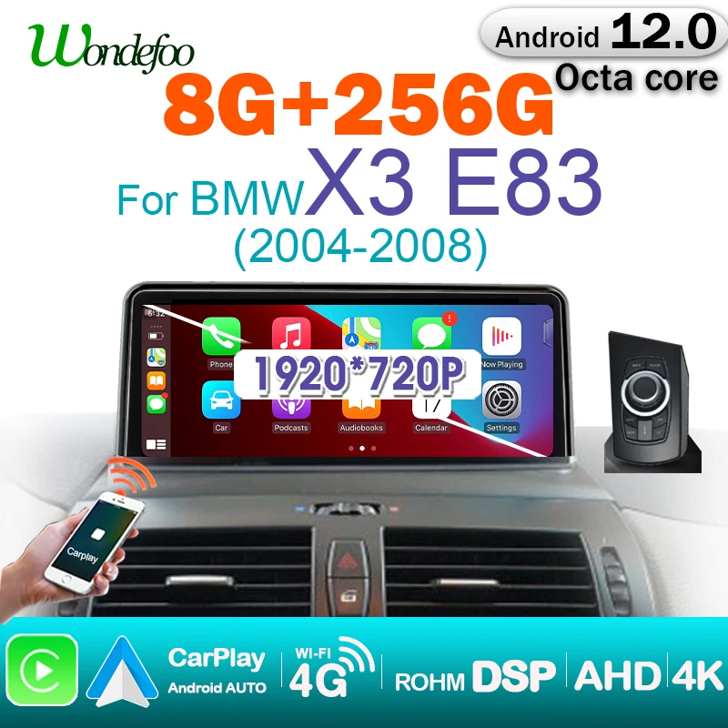Snapdragon Android 10 2 Din Car Radio Stereo For Bmw X3 E83