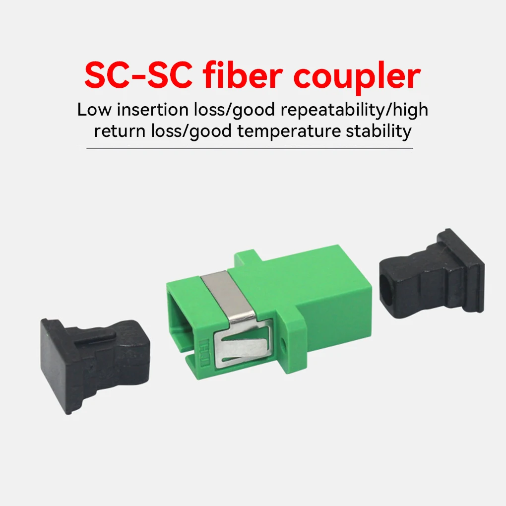 

50 Pieces Simplex Mode Fiber Optic Coupler Replacement Reusable Optical Cable ABS Adapter Converter Conversion Connector