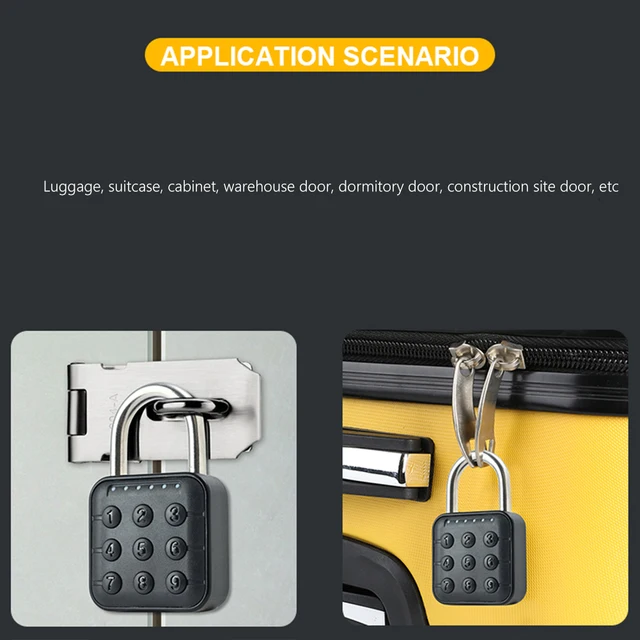 Anti Theft Padlock Keyless with Tuya APP Drawer Safety Lock Waterproof Battery-powered for Home Dormitory Factory Workshops 3
