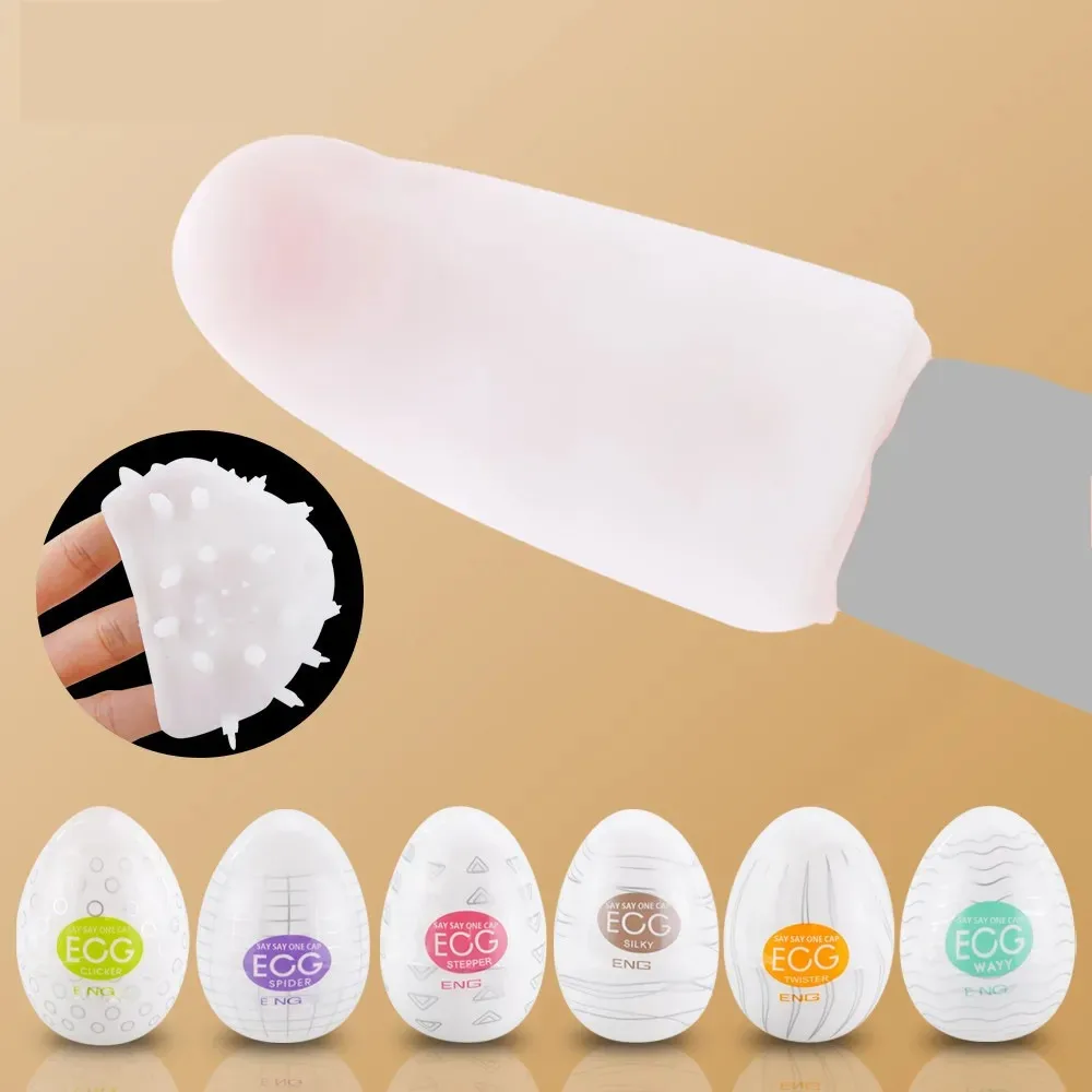 Male Masturbation Eggs Stimulating Penis Massager Silicone Stretchable Masturbator Sex Toys for Men Masturbation Cup