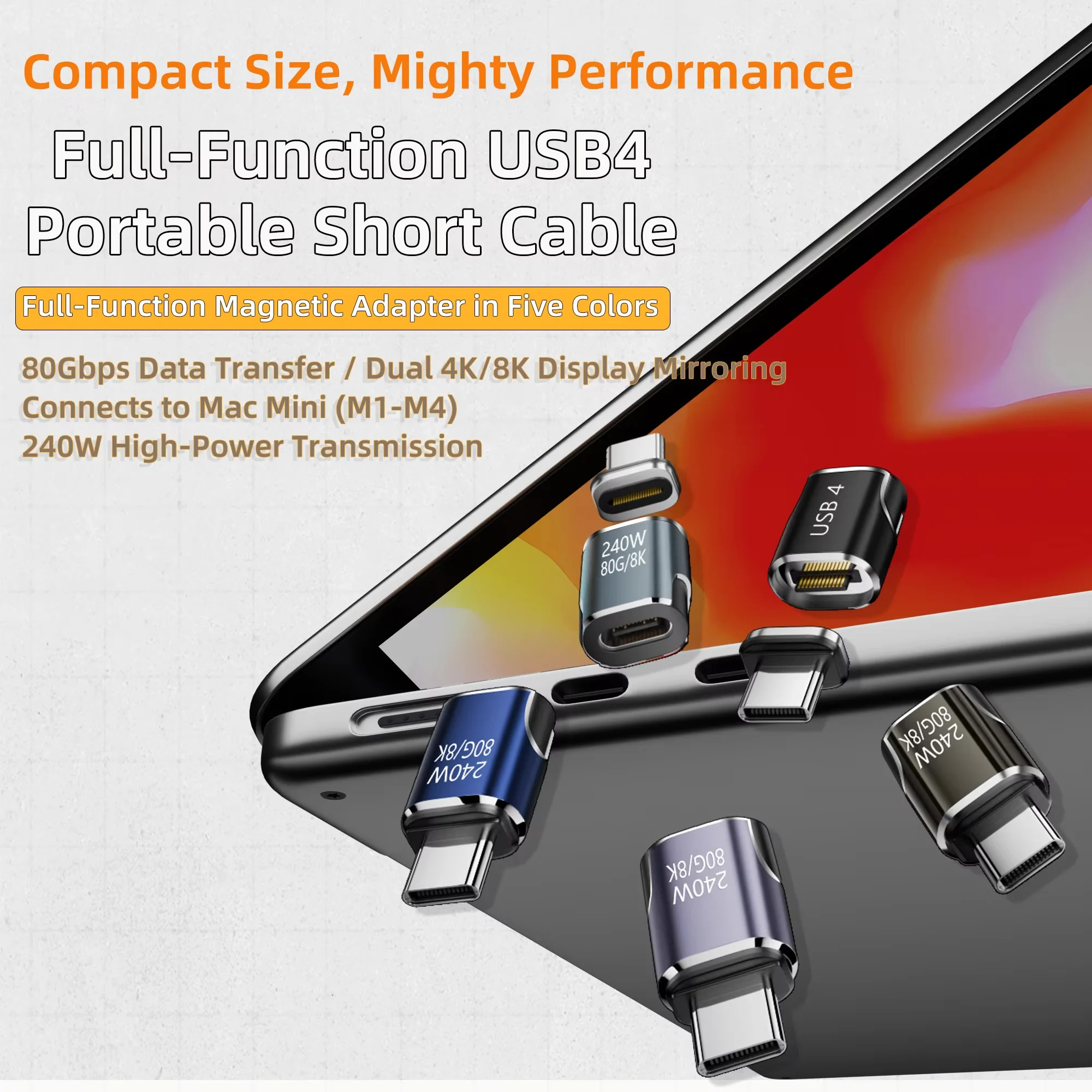 รูปสินค้า สายชาร์จ USB-C ความเร็วสูง 240W 80Gbps รองรับ Thunderbolt 4/3