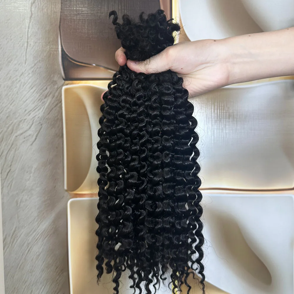 Afro Kinky Curly Bulk Human Hair 100g 4B Coily for Twists Locs/for Braiding Twists Dreadlocks 16 Inch Real Remy Extensions Deals 3
