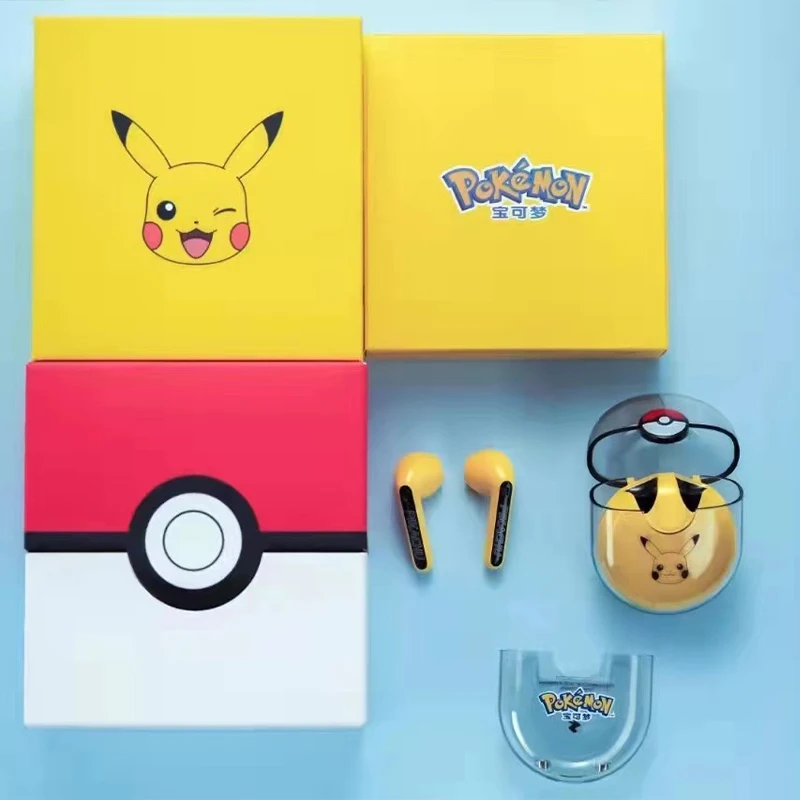 

Pokemon Cartoon Anime Pikachu Semi-in-ear True Wireless Bluetooth Headset Game Super Long Battery Life Creative Gift