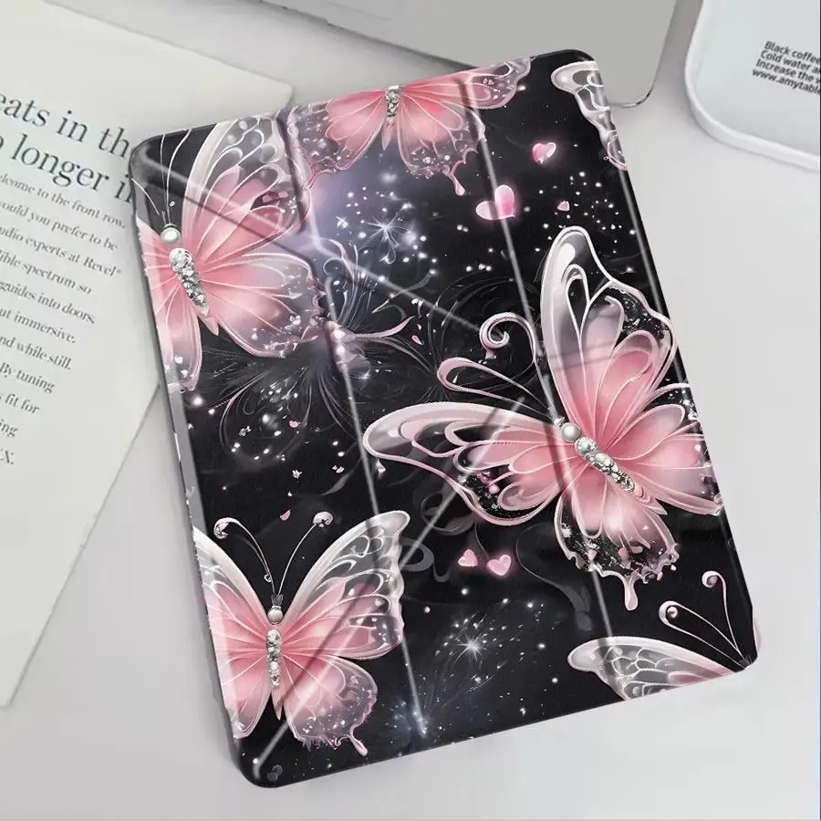 Butterfly Design Tablet Case with Holder and Cover