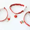 18-48 CM Small Cat Necklace Neck Collar Safety Breakaway Heart shape Dog Tie Adjustable Strap for Puppy Kittens collar with bell 5