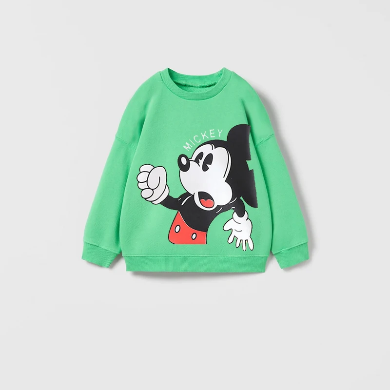 Cartoon Sweatshirts Pure Color Casual Sports Long-sleeved TShirt Boys Girls Fashion Wear Cute New Style Cotton Hoodies children t shirt