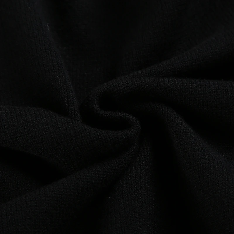 Suéter de punto con ribete de encaje negro para mujer, cárdigan de otoño e invierno, abrigo nuevo, básico, dulce, combinable, a la moda.