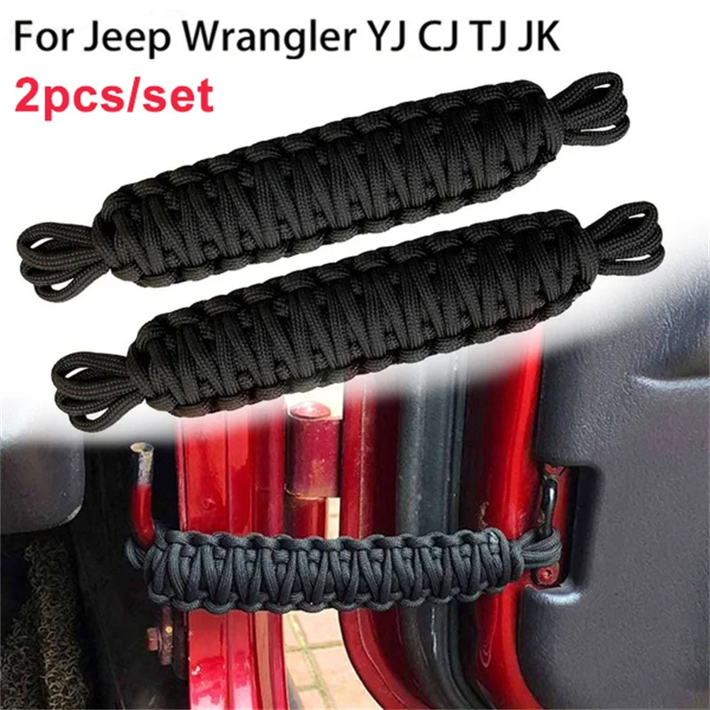 2Pcs/Set Car Door Limiting Straps Car Door Hinge Bandage Ropes For Jeep Wrangler Cj Yj Tj Jk