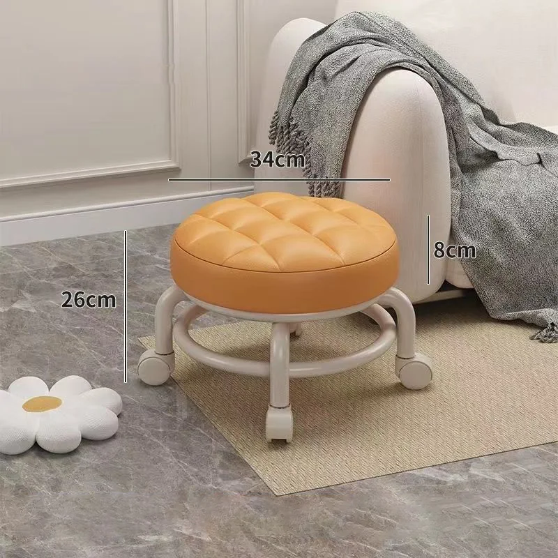 Joylove Household Universal Wheel Beautiful Seam Stool With Wheel