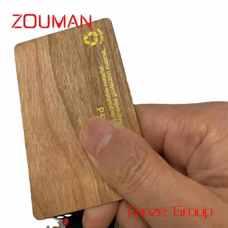 Custom , 2023 Custoized n ood 13.56hz rfid card  Contactls  Card n  ooden  busins card