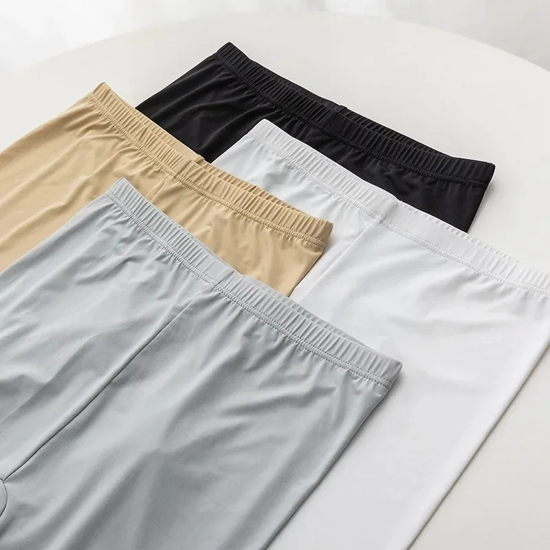 Safety Shorts Seamless Ice Silk Women Thin Plus Size High Waist Under Skirt Anti Rub Thigh