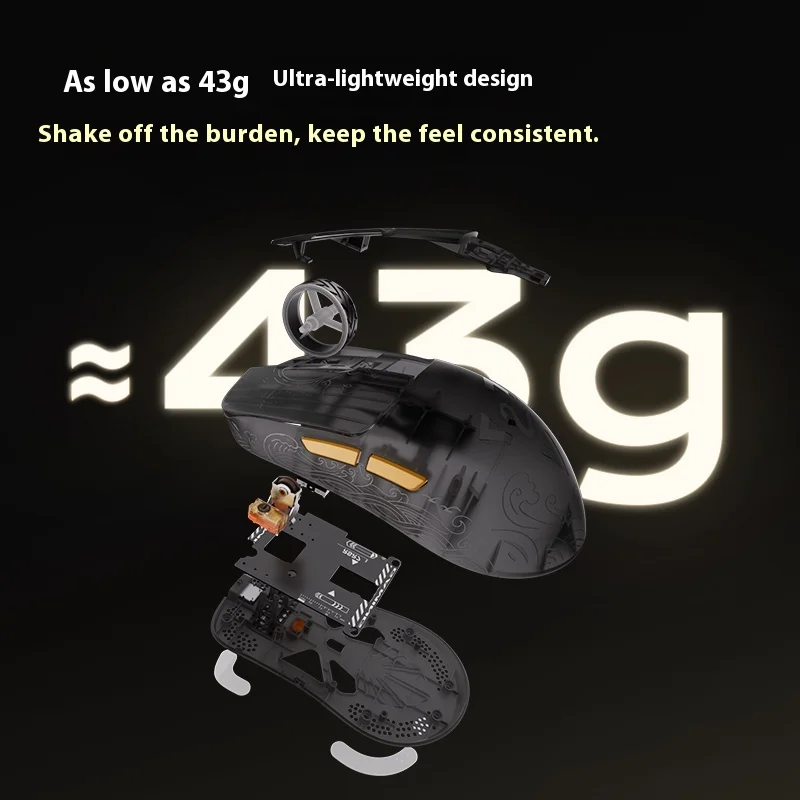 Jamesdonkey RSR7 Ultra Gaming Mouse PAW3950 Wireless Bluetooth