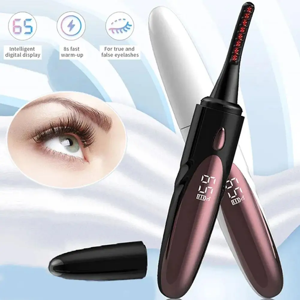 

USB Rechargeable Electric Heated Eyelash Curler For Quick Natural Curling & Long Lasting Makeup Electric Eyelash Curler 2 M H9E4