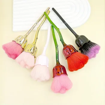 1pc Black Rose Shaoed Loose Powder Makeup Brush Women Face Beauty Tools Nail Art Dusting Brush Foundation Grooming Makeup Tools 1