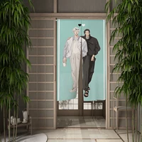 Comic Two Boys Door Curtain Two-dimensional Anime Characters Korean Comic Love Bedroom Decoration Bathroom Hanging Custom 1