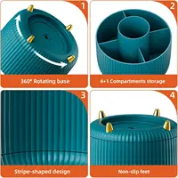5 Compartments 360-Degree Rotating Pen Holder, Multi-Purpose Desk Organizer Caddy, Desktop Storage for Office Home & Art Supplie 4