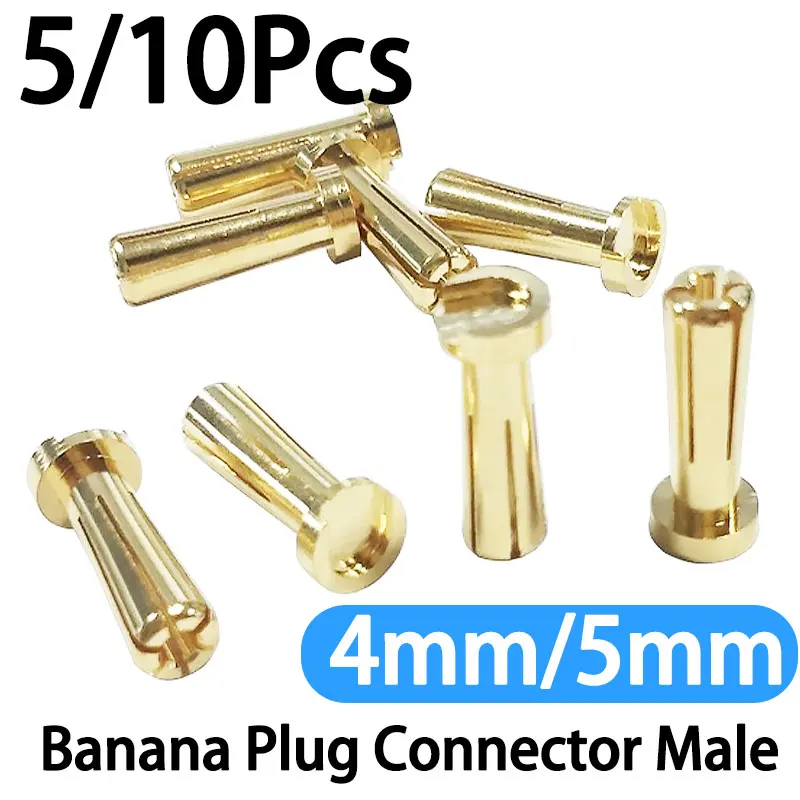 Connecteurs Batterie RC 4mm/5mm Lot 5/10pcs - Prise Femelle pour Voiture Drone